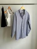5A Unisex Fit Striped Stretch Poplin Classic Long-Sleeve Shirt 2214