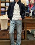5A Unisex Bedford Twill Zip-Up Jacket – Classic Stand Collar, Red Pony Logo, Vintage Style
