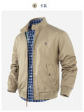 5A Unisex Bedford Twill Zip-Up Jacket – Classic Stand Collar, Red Pony Logo, Vintage Style