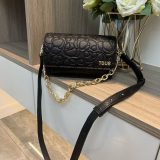 Original Audree Greta Small Leather Embossed Logo Crossbody Bag