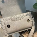 Original Audree Greta Small Leather Embossed Logo Crossbody Bag