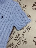5A Women's Cable-Knit Short-Sleeve Sweater Misty Blue 2242