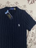 5A Women's Cable-Knit Short-Sleeve Sweater Royal Blue 2242