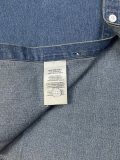 5A Unisex Slim-Fit Classic Button-Down Collar Washed-Denim Shirt 2244