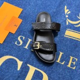 5A Bom Dia Flat Comfort Mule Sandals Black