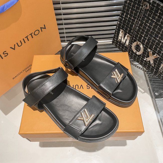 Sunset Comfort Flat Sandal black