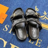 5A Bom Dia Flat Comfort Mule Sandals Black