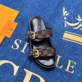 5A Bom Dia Flat Comfort Mule Sandals Brown