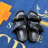 5A Bom Dia Flat Comfort Mule Sandals Black