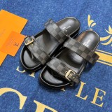 5A Bom Dia Flat Comfort Mule Sandals Black