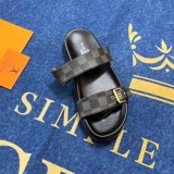 5A Bom Dia Flat Comfort Mule Sandals Black