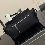 Route Nero bag Nappa Leather Tote Bag with Reversible Shoulder Strap