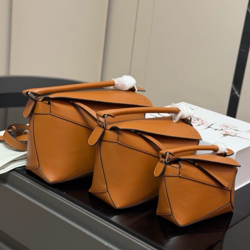 Original Mini Puzzle Bag in Classic Calfskin Tan Caramel