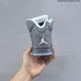 5A Air Jordan 5 Retro Wolf Grey High Top Basketball Sneakers