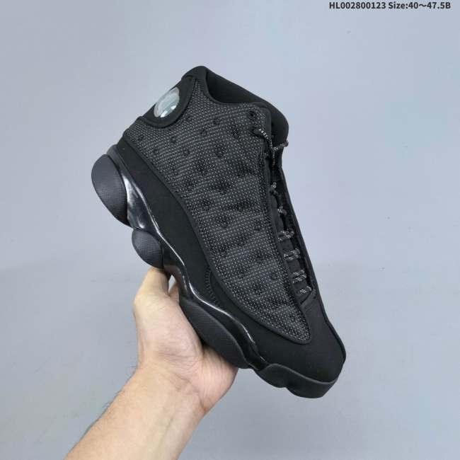 Original Air Jordan 13 Retro Black Cat High Top Basketball Sneakers