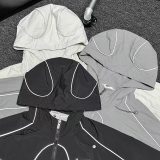 5A NRG Onyx Track Reflective Hooded Windbreaker Jacket Pant Sets