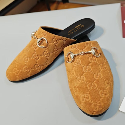 5A Princetown Horsebit  Tan GGSuede Mule