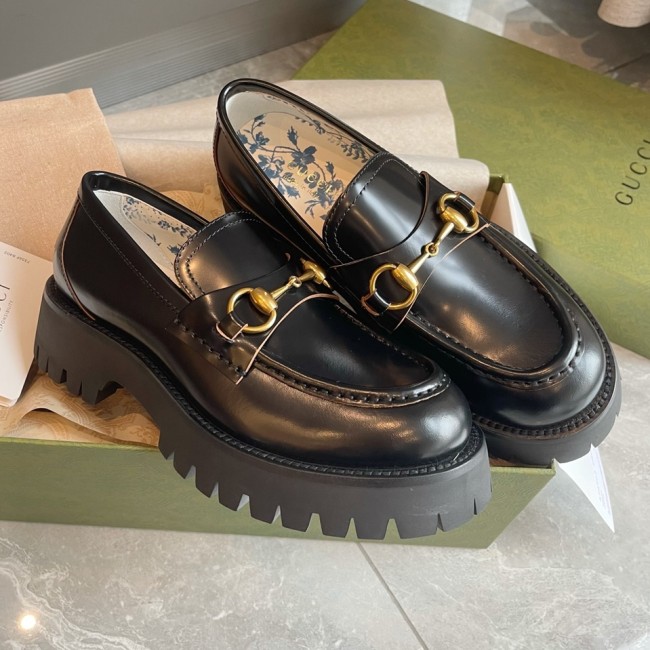 Horsebit Platform Loafer Black