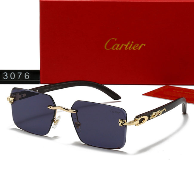 5A Panthère Gold Frame Gradient Lens Sunglasses 3076