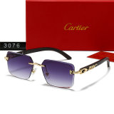 5A Panthère Gold Frame Gradient Lens Sunglasses 3076