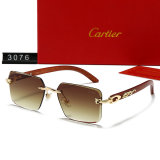 5A Panthère Gold Frame Gradient Lens Sunglasses 3076
