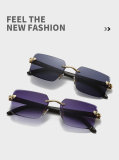 5A Panthère Gold Frame Gradient Lens Sunglasses 3076