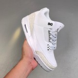 5A Air Jordan 3 Retro Sneakers Basketball Shoes White