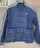 5A New Chinese Style Denim Jacket Washed Unisex Retro Track Jacket