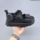 5A Golden Glow Velcro Platform Sandals Black
