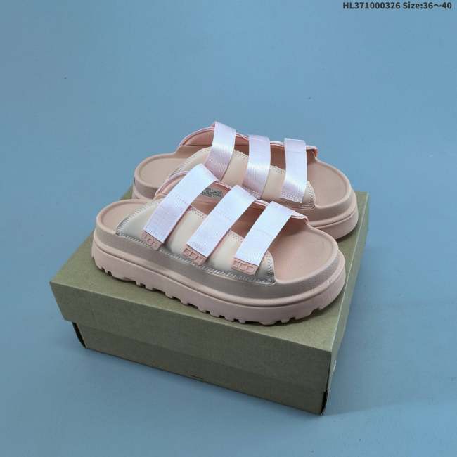 5A Golden Glow Platform Slide Sandals