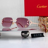 5A Signature C-Decor Rimless Sunglasses Polished Gold Frame 8019