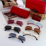 5A Signature C-Decor Rimless Sunglasses Polished Gold Frame 8019