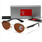 5A Round Metal Frame Polarized Sunglasses 82006
