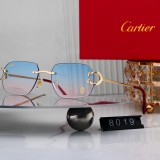 5A Signature C-Decor Rimless Sunglasses Polished Gold Frame 8019