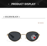 5A Round Metal Frame Polarized Sunglasses 82006