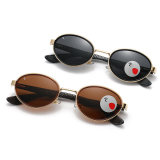 5A Round Metal Frame Polarized Sunglasses 82006