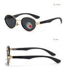 5A Round Metal Frame Polarized Sunglasses 82006