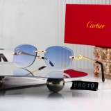 5A Panthère Rimless Sunglasses Gold Panther Head Temples 88010