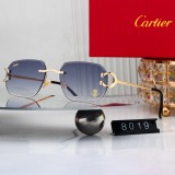 5A Signature C-Decor Rimless Sunglasses Polished Gold Frame 8019
