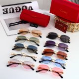 5A Panthère Rimless Sunglasses Gold Panther Head Temples 88010