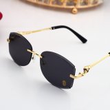 5A Panthère Rimless Sunglasses Gold Panther Head Temples 88010