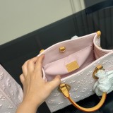 Original Onthego Monogram Denim Tote Bag Pink M14633