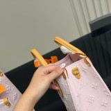 Original Onthego Monogram Denim Tote Bag Pink M14633