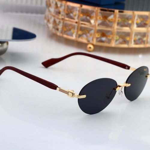 Unisex Rimless Oval Sunglasses 4075