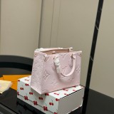 Original Onthego Monogram Empreinte Tote Bag Rose Ballerine M45653