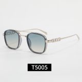Unisex Retro Square Double Bridge Sunglasses T5005