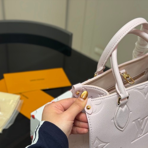 Original Onthego Monogram Empreinte Tote Bag Rose Ballerine M45653