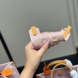 Original Onthego Monogram Denim Tote Bag Pink M14633