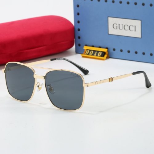 Men's Aviator Double Bridge Sunglasses 9040