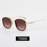Unisex Retro Square Double Bridge Sunglasses T5005